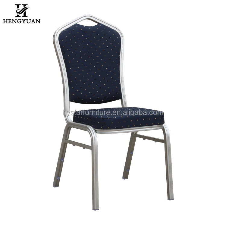 Modern Design Metal Stacking Church Event Rental Conference Blue Banquet Chair