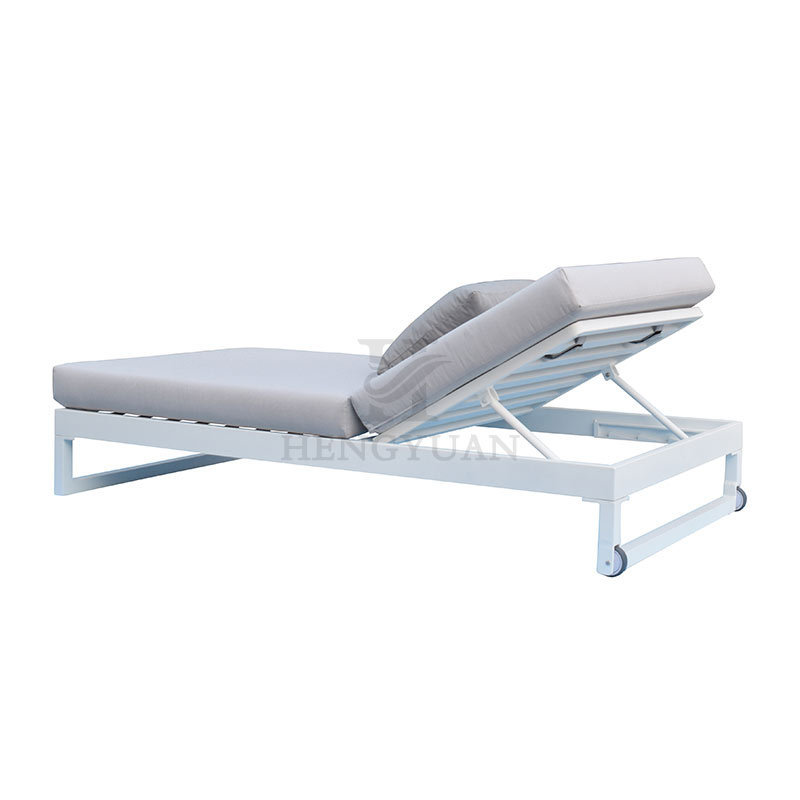 Contemporary Aluminum Frame Sun Lounge Hotel Swimming Pool Lounge Chair