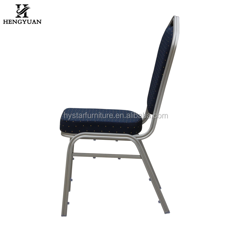 Modern Design Metal Stacking Church Event Rental Conference Blue Banquet Chair