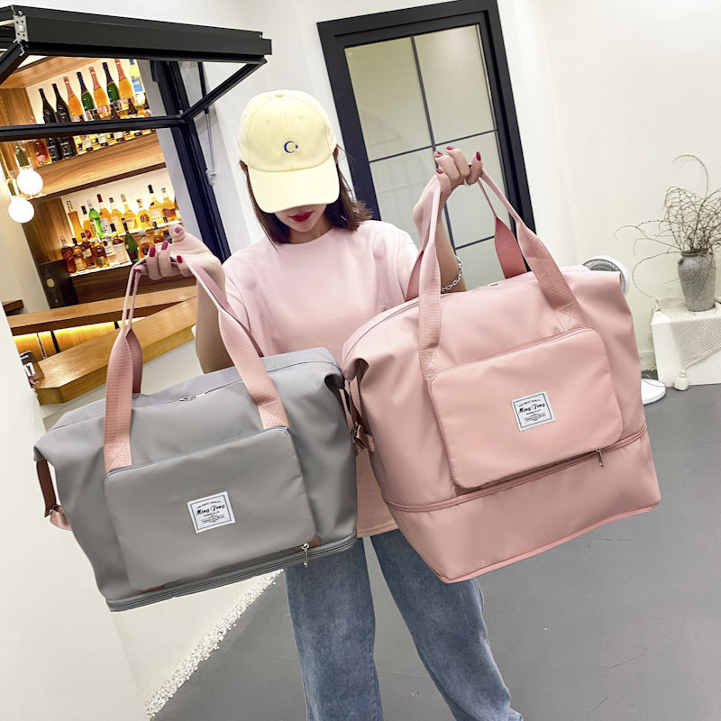 Women Shoulder Bags Large Capacity Foldable Women Oxford Cloth Travel Bag Waterproof Oxford Cloth Handbag