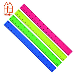 30cm Long Color Clear Plastic Flexible Rulers - Ruler with Inches, Centimeters and Millimeter for Kids and Teachers