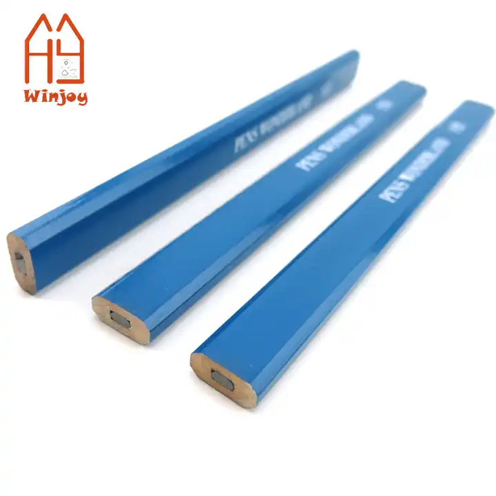 Smoothly Write on Wood, Concrete & Stone Carpenter Pencils Woodworking Pencil With Scale Black Lead Stationery Marker Pencil