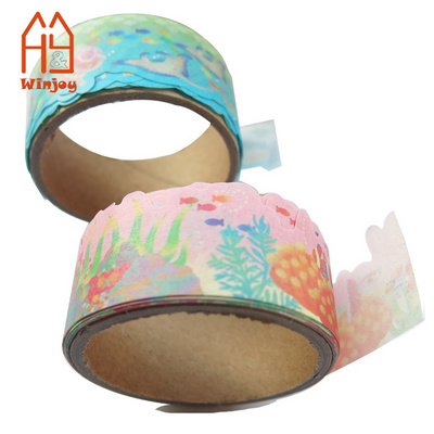 Underwater World 1.5M Custom Printed Washi Tape,Decorative Masking Adhesive Tape for DIY Crafts and Gift Wrapping,Beautify