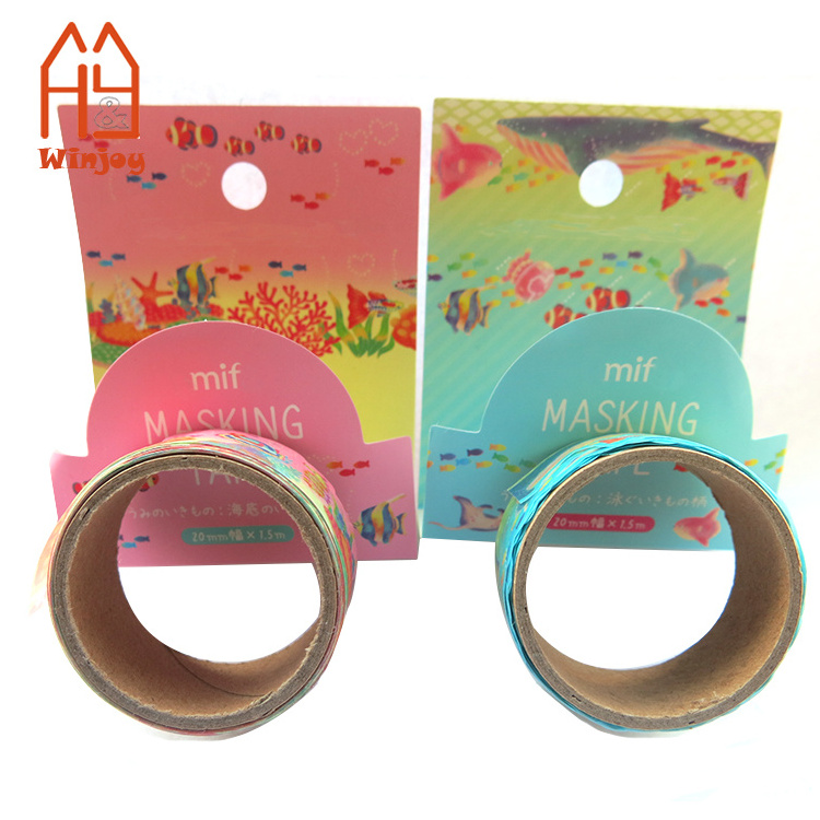 Underwater World 1.5M Custom Printed Washi Tape,Decorative Masking Adhesive Tape for DIY Crafts and Gift Wrapping,Beautify