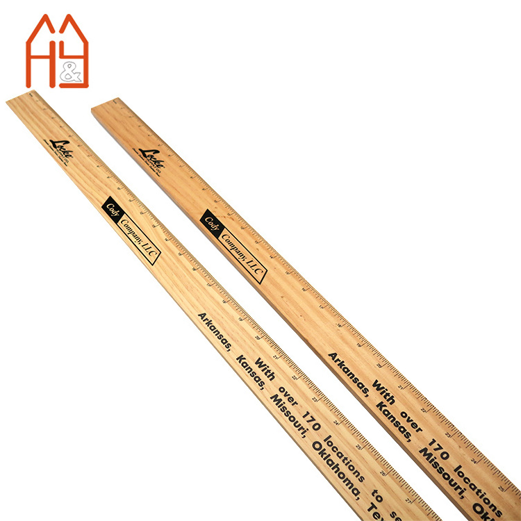 Wooden ruler custom, 120cm 1 meter 48 inches wooden ruler for promotion