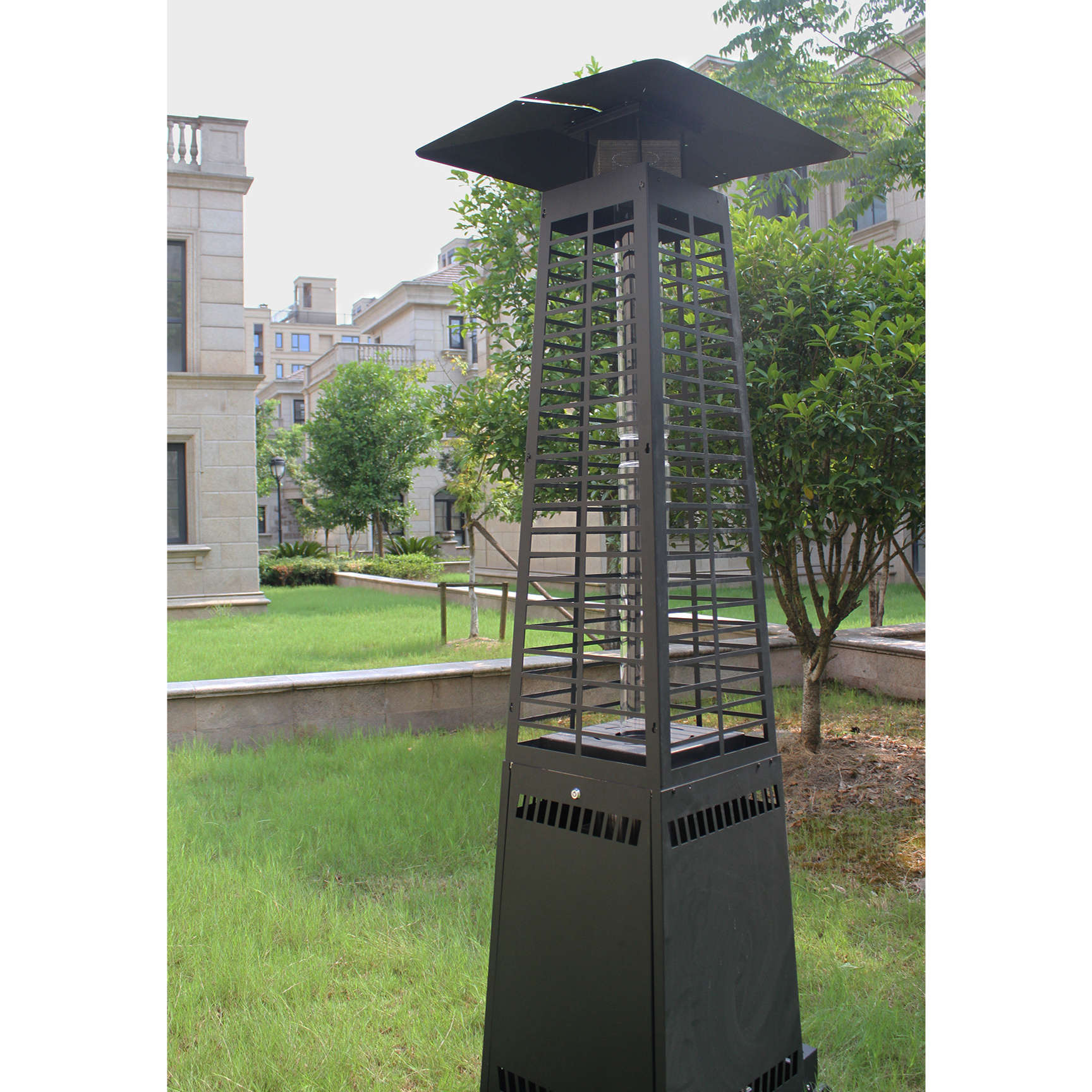 Free standing Garden Natural gas LPG outdoor gas patio heater with Wheels modern propane