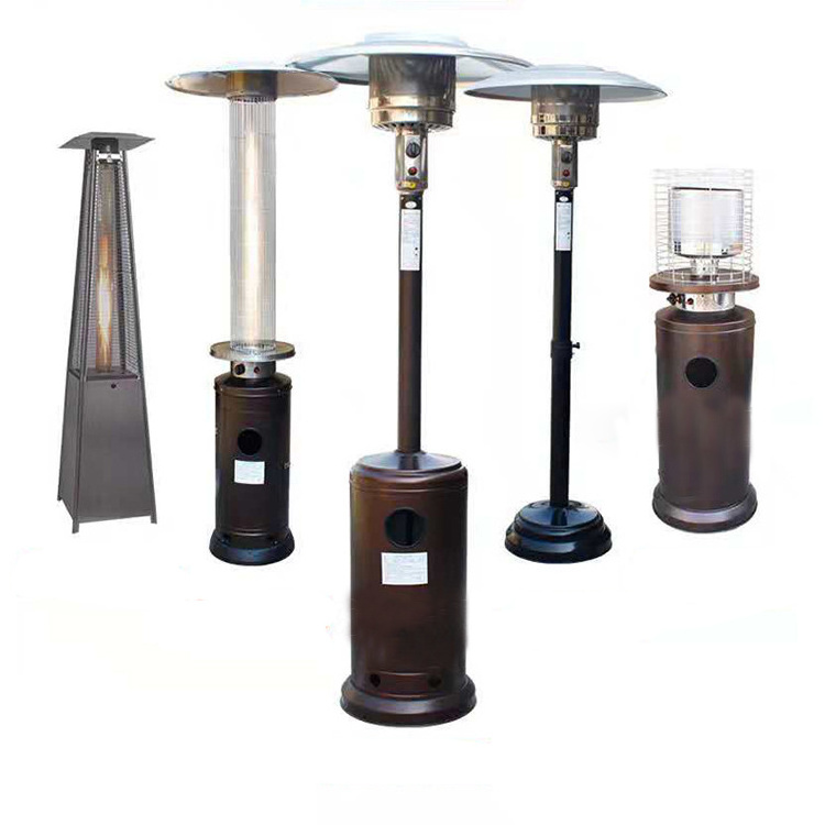 2021 outdoor stainless steel gas patio heater tower cover glass tube pyramid patio heaters