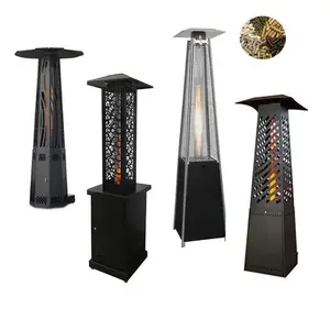 Replacement of natural gas outdoor simple wood pellet heating fireplace stove garden patio heater