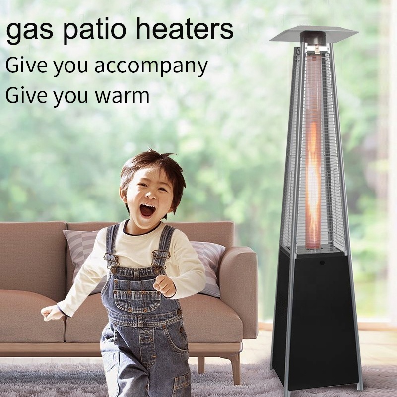 Outdoor Patio 14KW Pyramid Garden Courtyard Flame Heating Cheap Gas Heater  Fireplace