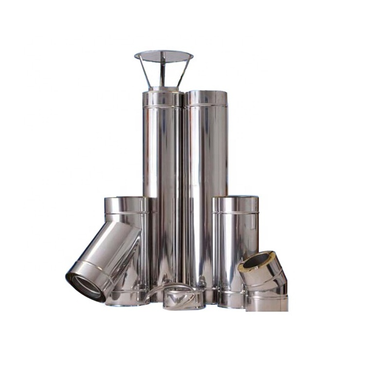 one set single layer double layer Chimney Hoods and Hats stainless steel SS304 solid chimeny smoke pipes tube