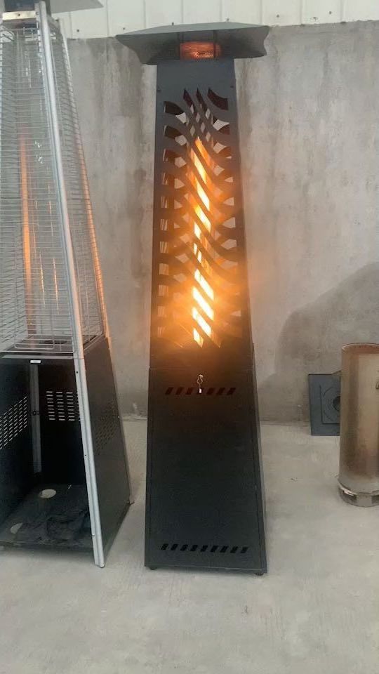 Free standing Garden Natural gas LPG outdoor gas patio heater with Wheels modern propane