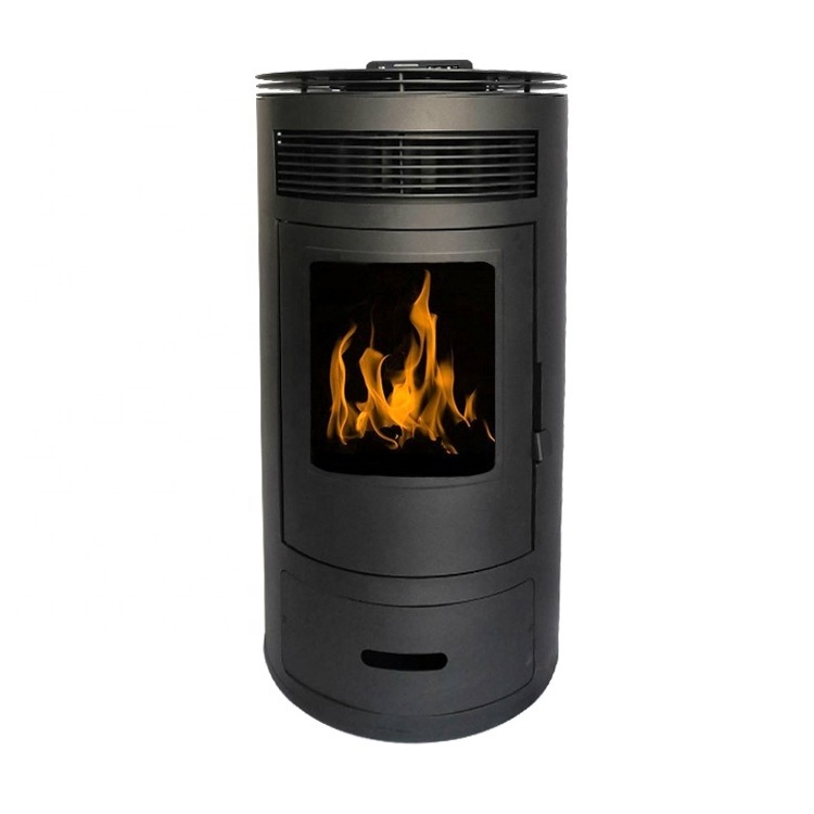 free standing bioethanol fireplace, small round pellet stove