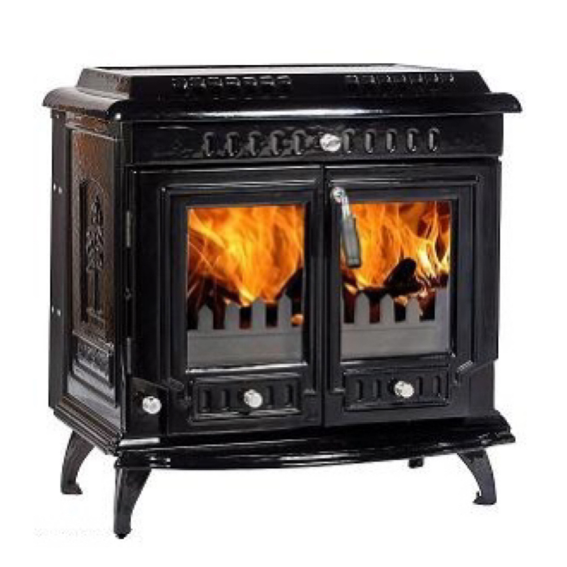 double door High capacity cast iron wood burning stove wood fireplace wood stove burner indoor