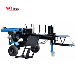 35 ton Gasoline Automatic firewood processor log splitter With hydraulic log lifter arm and hydraulic adjust cross knife