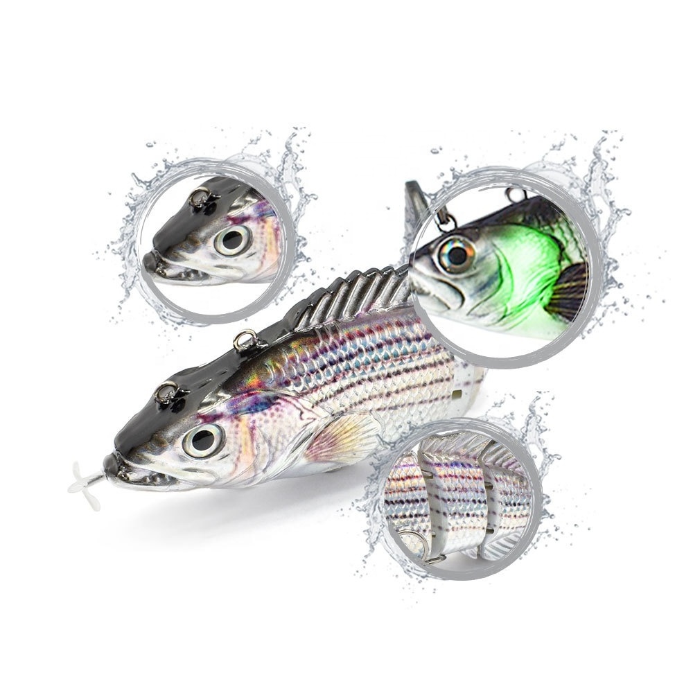 Robotic Swimming Fishing Electric Lures  USB Rechargeable  Wobbler Multi Jointed swimbait Hard Lures Fishing Tackle