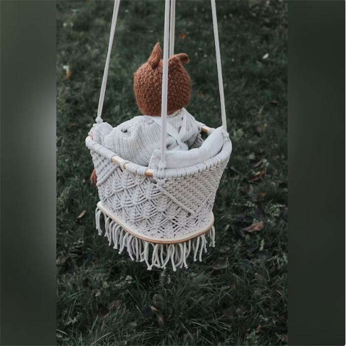 2022 New customized Macrame Swing Chairs indoor swing chair macrame hammock macrame baby swing W1332