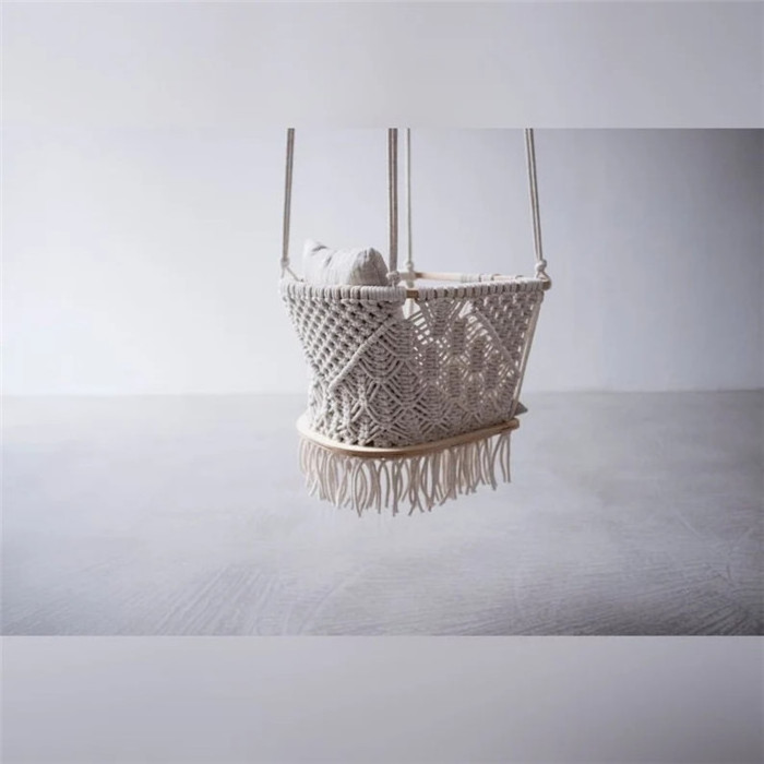 2022 New customized Macrame Swing Chairs indoor swing chair macrame hammock macrame baby swing W1332