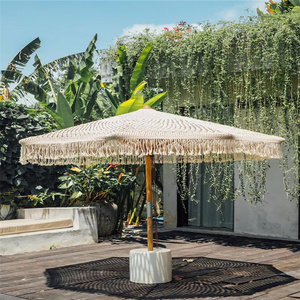 2022 New fashion handmade parasol macrame Macrame Crochet Umbrella with Fringe macrame umbrellas W1412