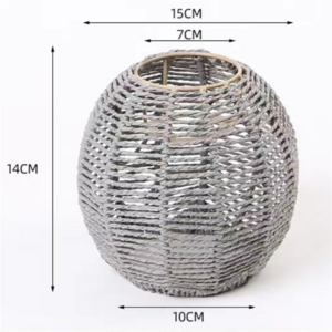 SZ948 Swag Ceiling Light Pendant Woven Lamp Shade Rattan Rope Screens Clip on Bulb Replacement Lampshades Lamp Covers