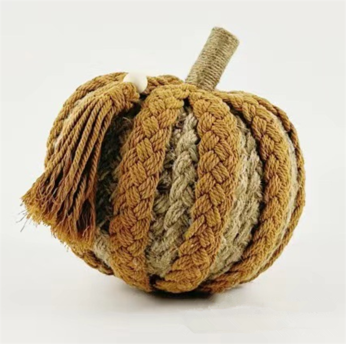 SZ960 Portable Artificial Autumn Harvest Large Pumpkin Outdoor Halloween Decorations Comfortable Braided Rope Pumpkin Decor