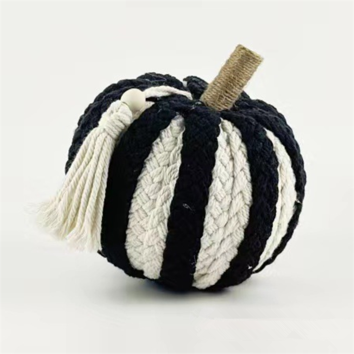 SZ960 Portable Artificial Autumn Harvest Large Pumpkin Outdoor Halloween Decorations Comfortable Braided Rope Pumpkin Decor