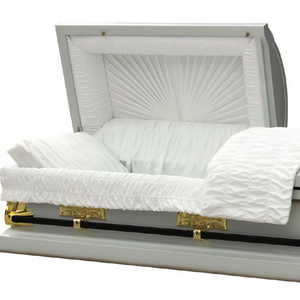 SL81 Funeral Decoration Supplies Casket Interior Fabric American Casket Lining with Padded Cushion Sets