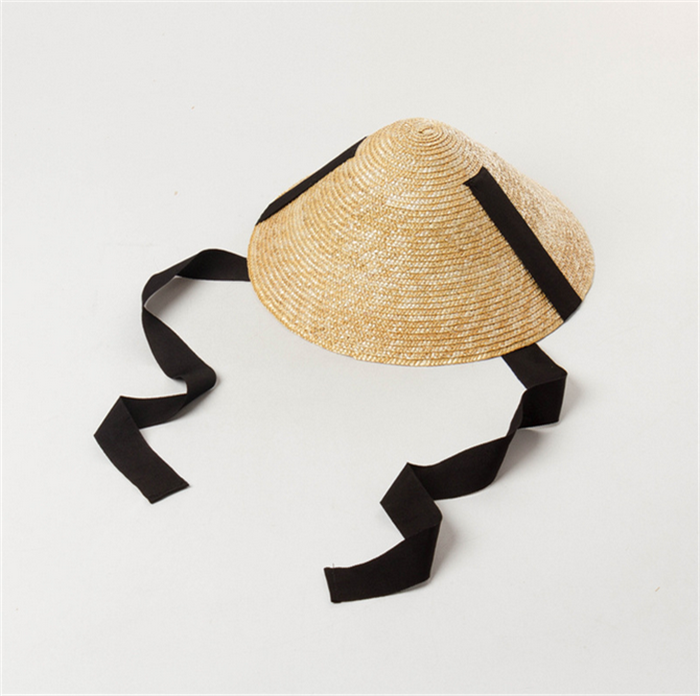 S8335 Chinese Asian Coolie Hat Conical Weave Straw Hat Wide Brim Sun Caps Vietnamese Summer Hats for Children Kids