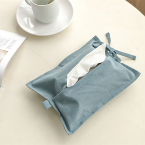 SZ1009 Plain Patterns Cotton Tissue Storage Box Home Room Wall Hanging Facial Napkin Paper Bag Dispenser Cover Cotton Tissue Box