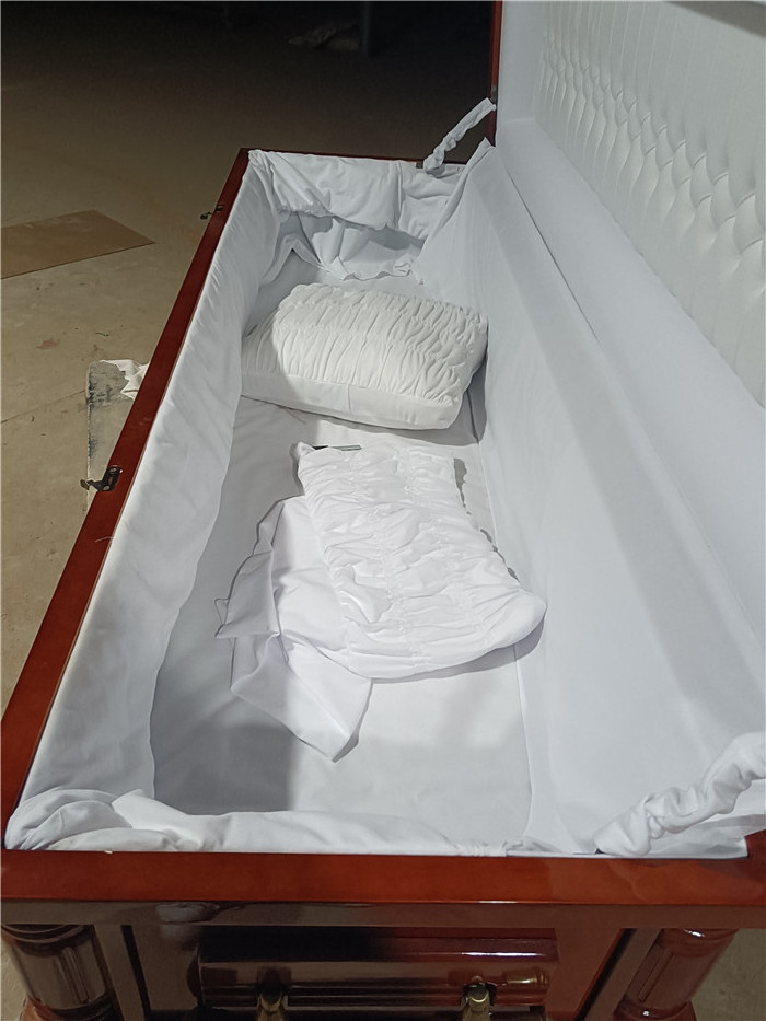 SL81 Funeral Decoration Supplies Casket Interior Fabric American Casket Lining with Padded Cushion Sets