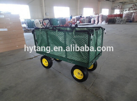 tool cart TC1840AH super heavy duty tool cart  pneumatic wheel for garden Steel mesh wagon cart