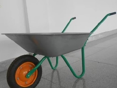 WB6220 65L Capacity Garden Wheel Barrow Wheelbarrow with Solid Wheel Kenya Metal OEM Customized Africa CBF Support Tray South