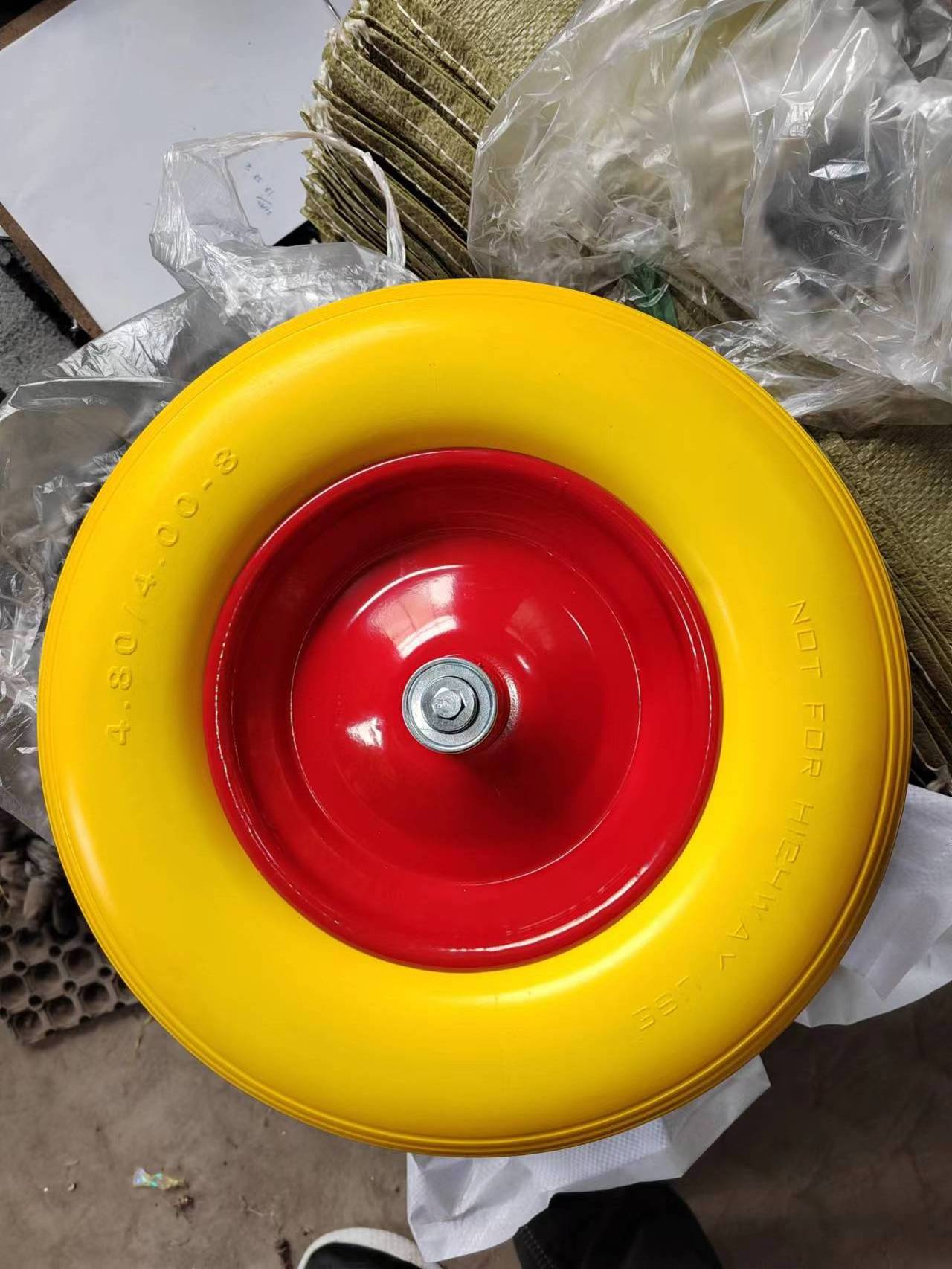 solid pu tire trolley wheel  4.00-8