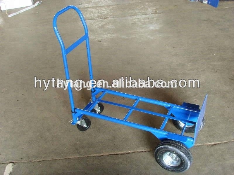 HT2009 convertible hand trucks can be used as an two-wheel hand truck or a horizontal  platform truck