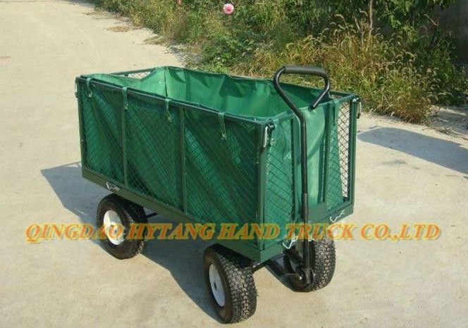 tool cart TC1840AH super heavy duty tool cart  pneumatic wheel for garden Steel mesh wagon cart