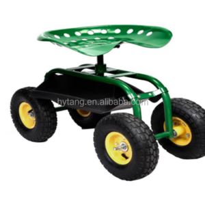 Metal seat garden work seat cart with four wheels TC1852