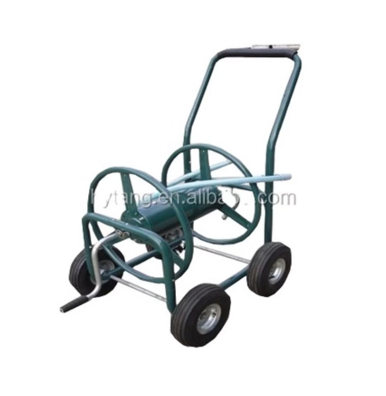 TC4703 Steel metal four wheel garden hose reel cart small garden cart rolling garden cart