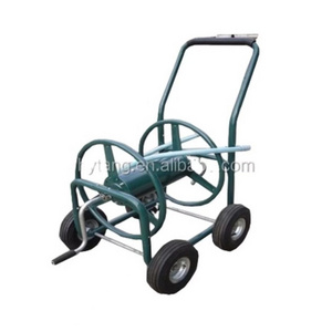 TC4703 Steel metal four wheel garden hose reel cart small garden cart rolling garden cart