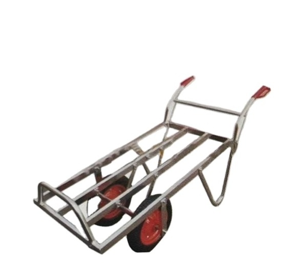 Push Cart Dolly Platform Tool Cart TC2403 top quality metal platform garden wagon cart with 120kgs Load Silver