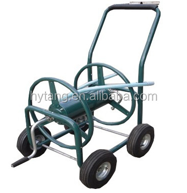 TC4703 Steel metal four wheel garden hose reel cart small garden cart rolling garden cart