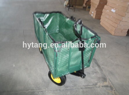 tool cart TC1840AH super heavy duty tool cart  pneumatic wheel for garden Steel mesh wagon cart