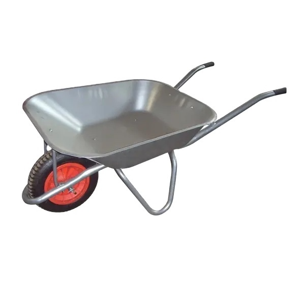 WB6220 65L Capacity Garden Wheel Barrow Wheelbarrow with Solid Wheel Kenya Metal OEM Customized Africa CBF Support Tray South