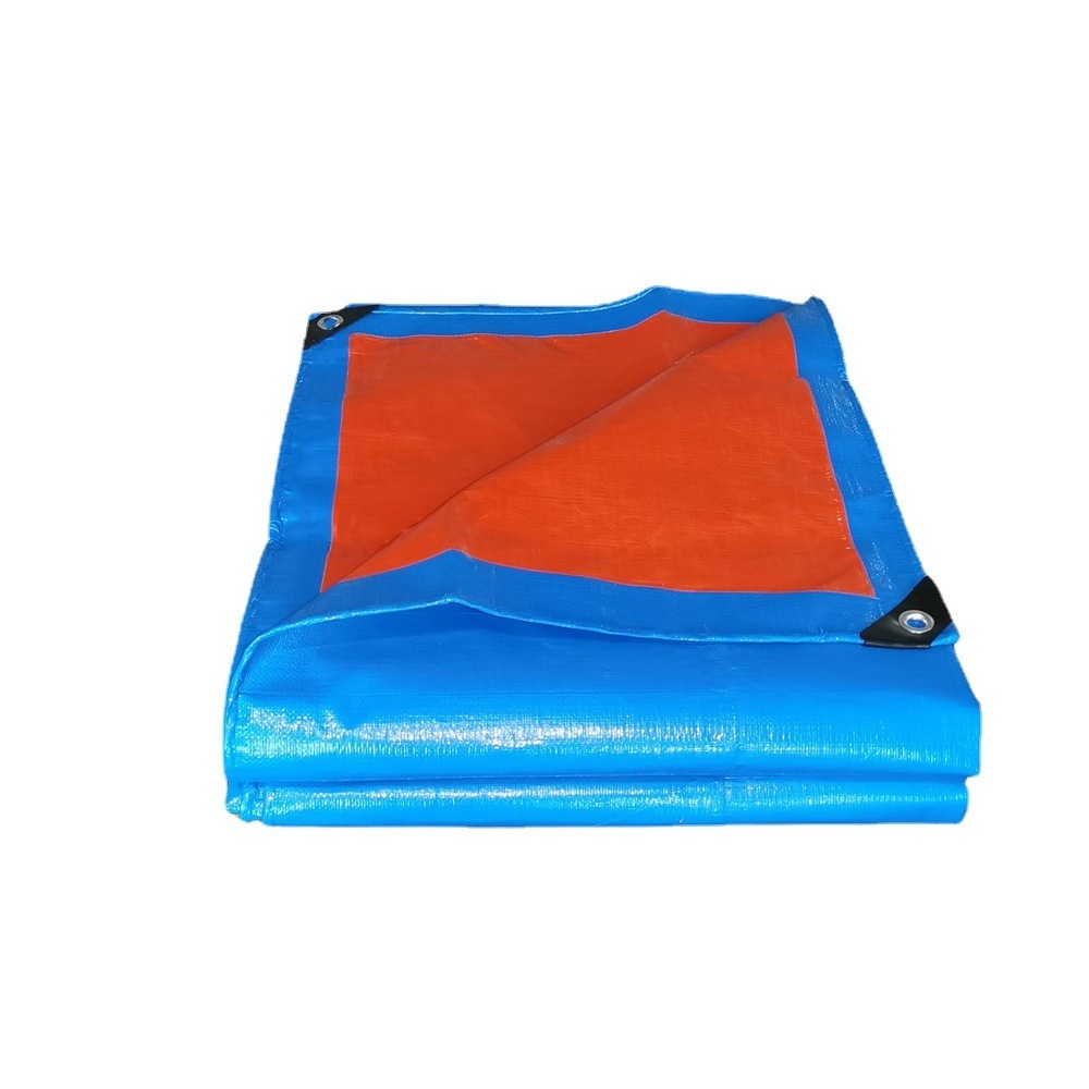 Standard Poly Tarp Blue Orange Waterproof Polyethylene Tarpaulin for Canopy Tent Boat Or Pool Cover Camping Tents PE Tarpaulin