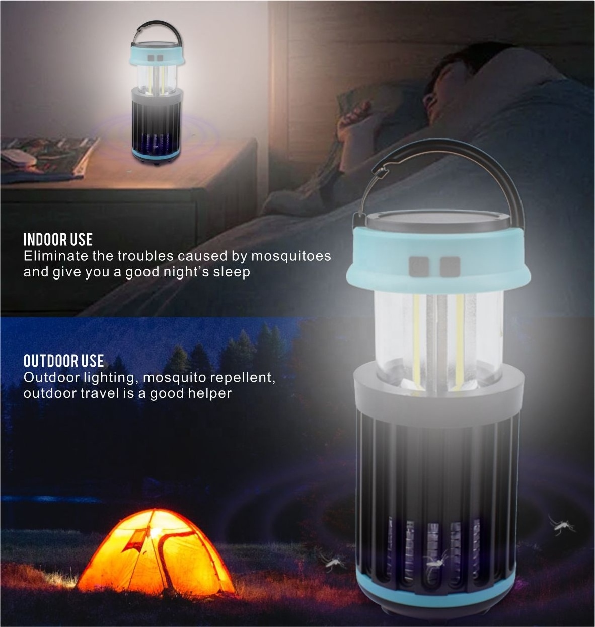 Outdoor Fly Insect Mosquito Killer Bulb Solar Light Bug Zapper Led Rechargeable Anti Mosquito Repellent Lamp for Camping