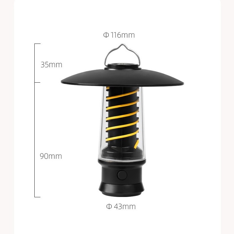 New Multifunctional Camping Lamp Rechargeable Retro Camp Light Outdoor Led Camping Lanterns with Flashlight