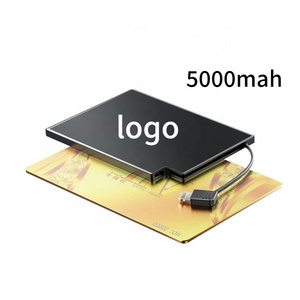 Good Quality Gift Powerbank 5000mah Slim Mobile Charger Built-in Cables Larger Capacity Fast Charging Mini Power Bank