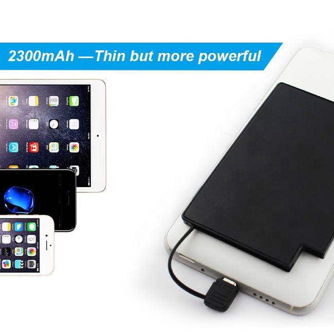 Custom Logo Powerbank Ultra Slim Mini Personalized Printed Portable Charger Wallet Credit Card Power Bank for iphone Battery