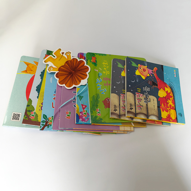 Factory Price Custom Hard Cover reusable Children's Comic Story Baby Card books Printing