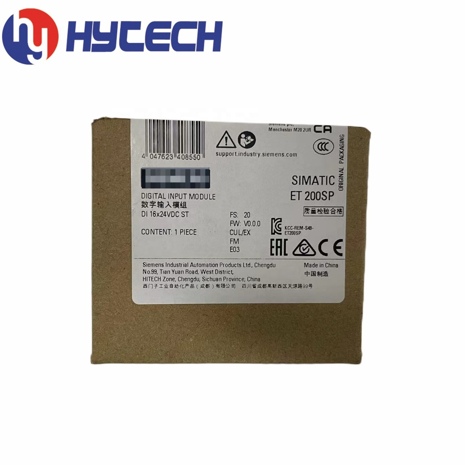 Siemens plc 6ES71316BH010BA0 SIMATIC ET200SP Digital input module DI 16x24V DC 6ES7131-6BH01-0BA0