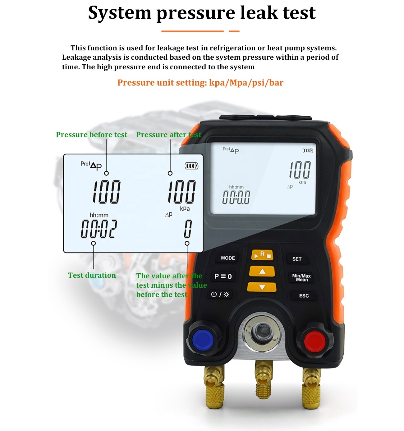 R410a R134a R22 Gauge Sets Manifold Refrigeracione Digital Con Vacuometro Eliteche Manifold Gauge