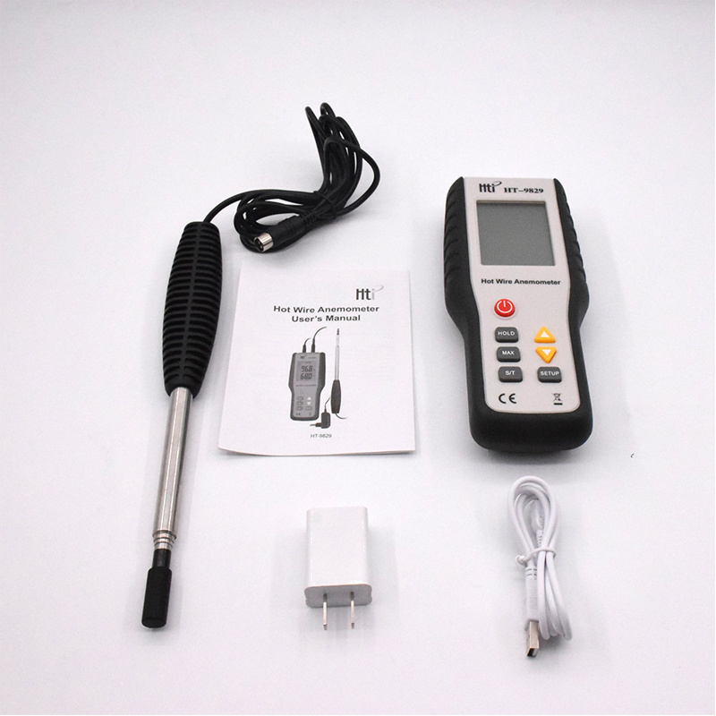 Factory direct Digital anemometer handheld wind speed meter hti ht-9829